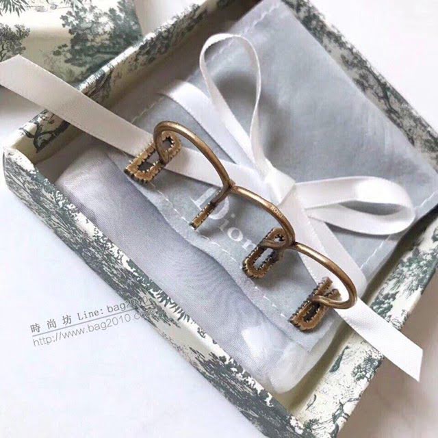 Dior飾品 迪奧經典熱銷款字母三連指合一滿鑽個性戒指  zgd1205